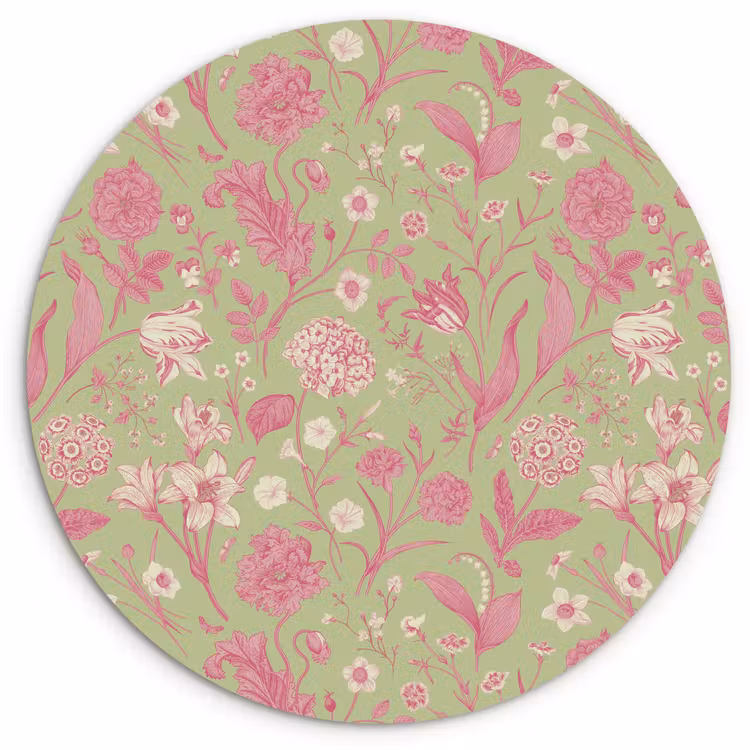Muurcirkel - Classic - Pink - Mint — 1