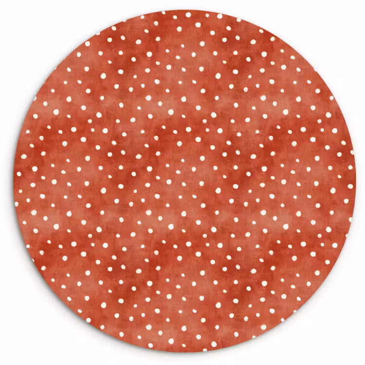 Muurcirkel - Patroon - Stippen - Rood - Wit — 1