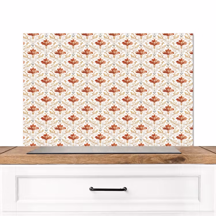 Spatscherm keuken - Chic - Bloemen - Patroon — 1