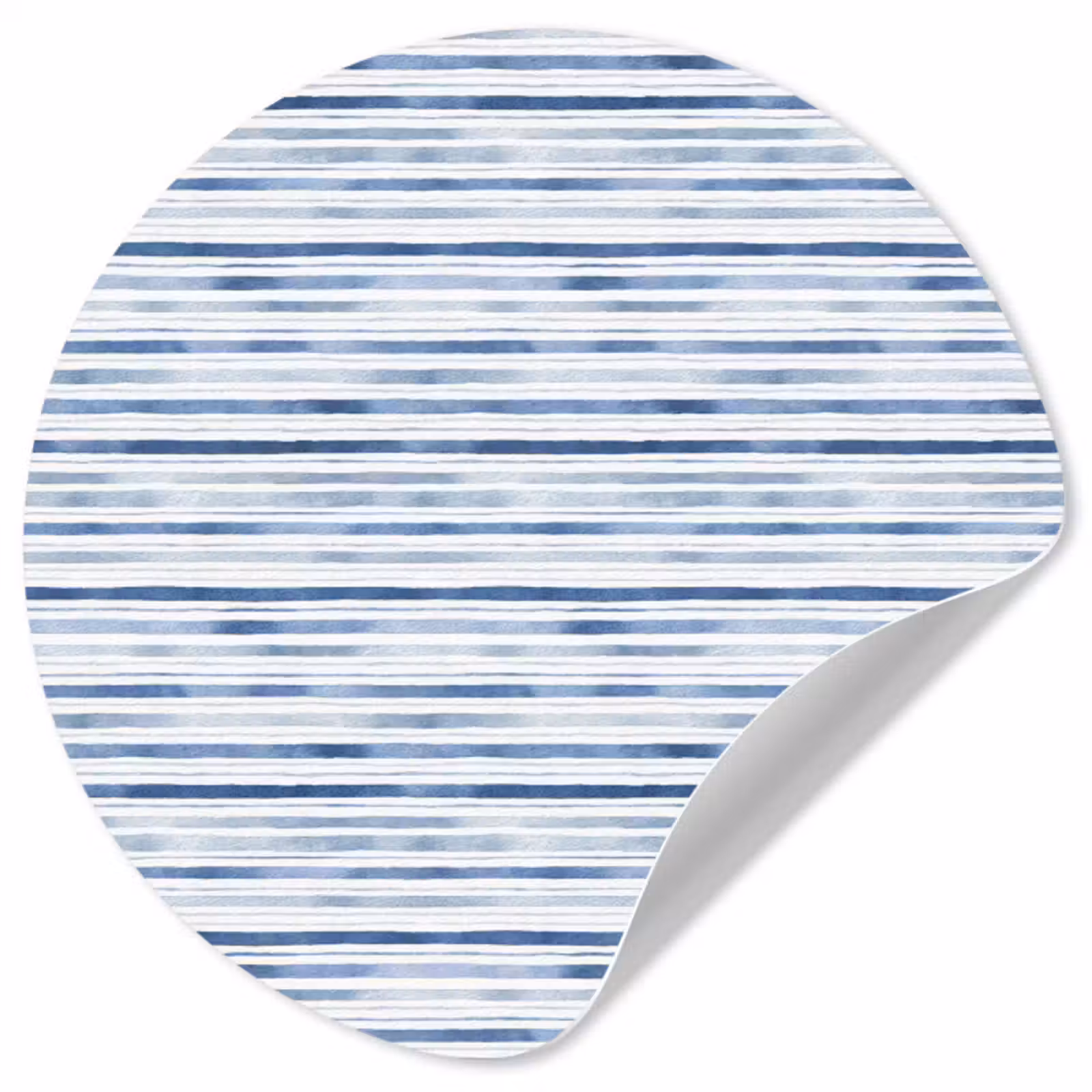 Behangcirkel - Strepen - Patroon - Blauw - Wit — 1