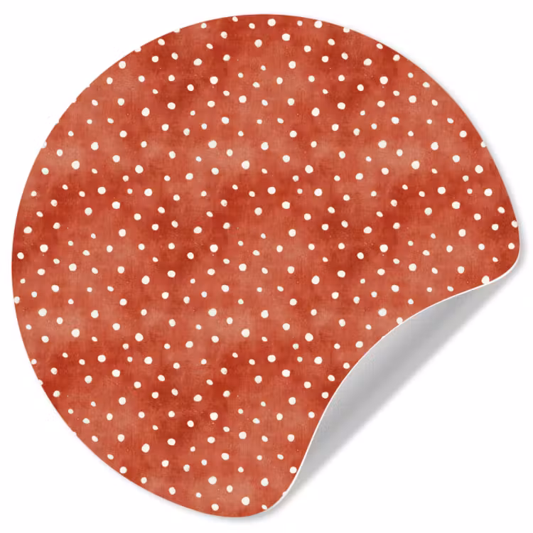 Behangcirkel - Patroon - Stippen - Rood - Wit — 1
