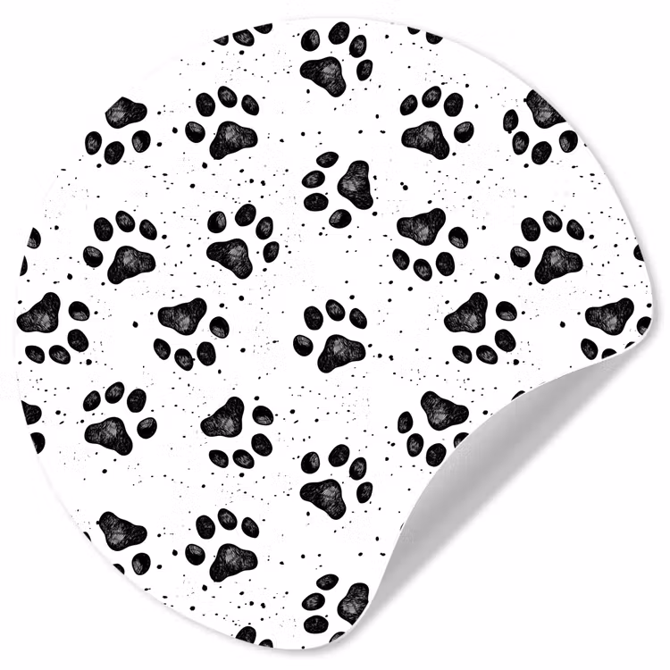 Behangcirkel - Paw - Pattern -Black — 1