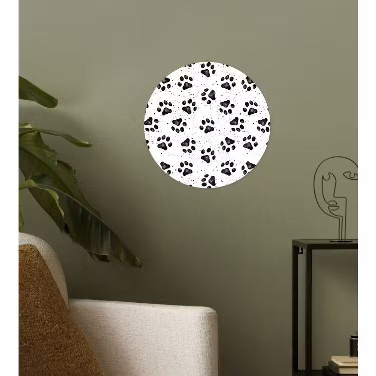 Behangcirkel - Paw - Pattern -Black — 3