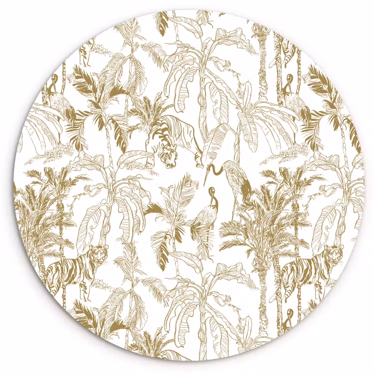 Muurcirkel - Tijger - Oerwoud - Beige — 1