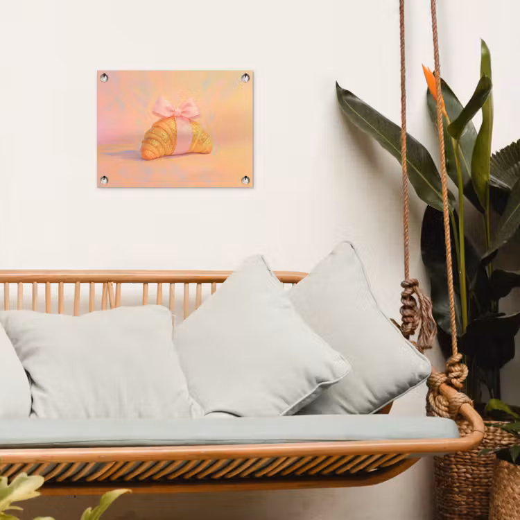 Tuinposter - Croissant - Strik - Roze — 5