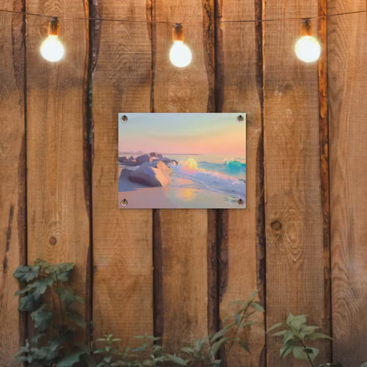 Tuinposter - Zomerlicht - Strand - Fonkelende accenten — 2