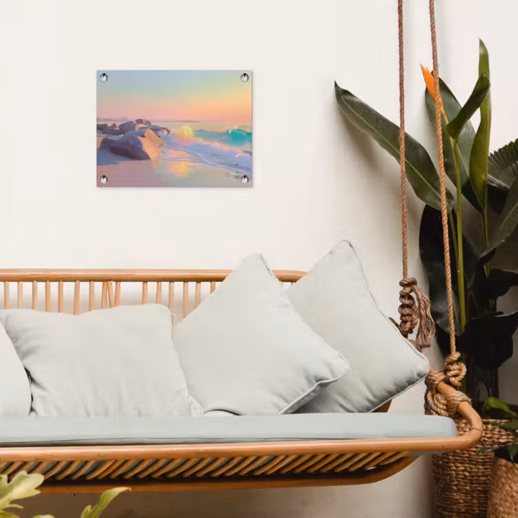 Tuinposter - Zomerlicht - Strand - Fonkelende accenten — 5