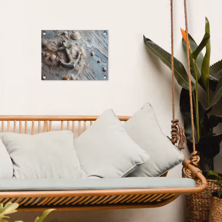 Tuinposter - Anker - Hout - Schelpen - Zand — 5