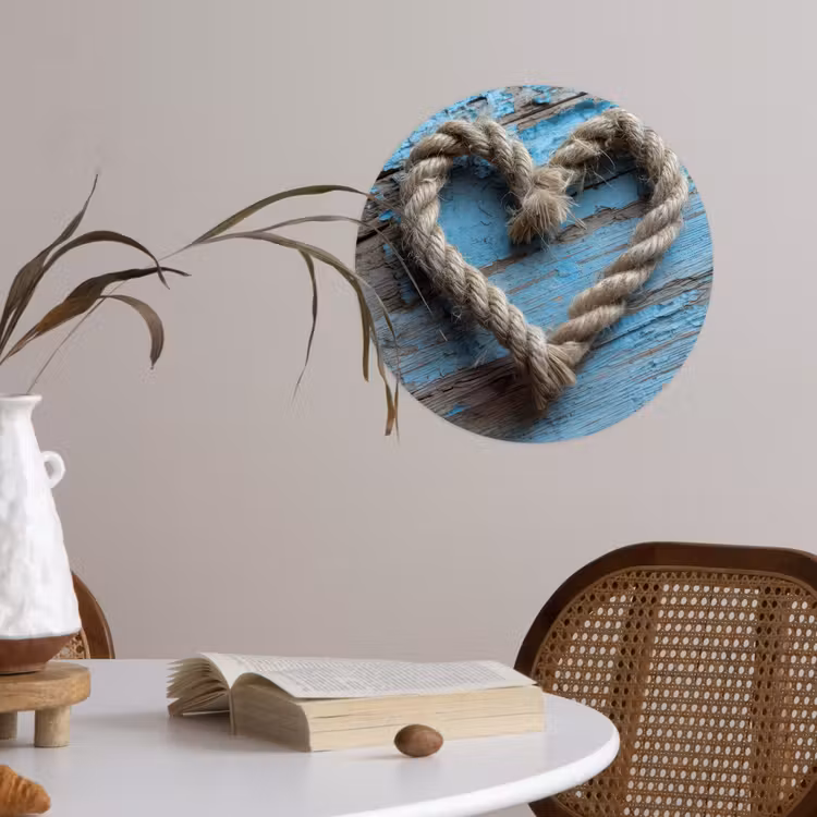 Behangcirkel - Hart - Touw - Hout - Rustiek — 4