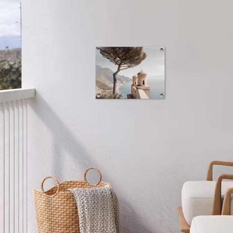 Tuinposter - Kust - Klif - Boom - Gebouw — 3