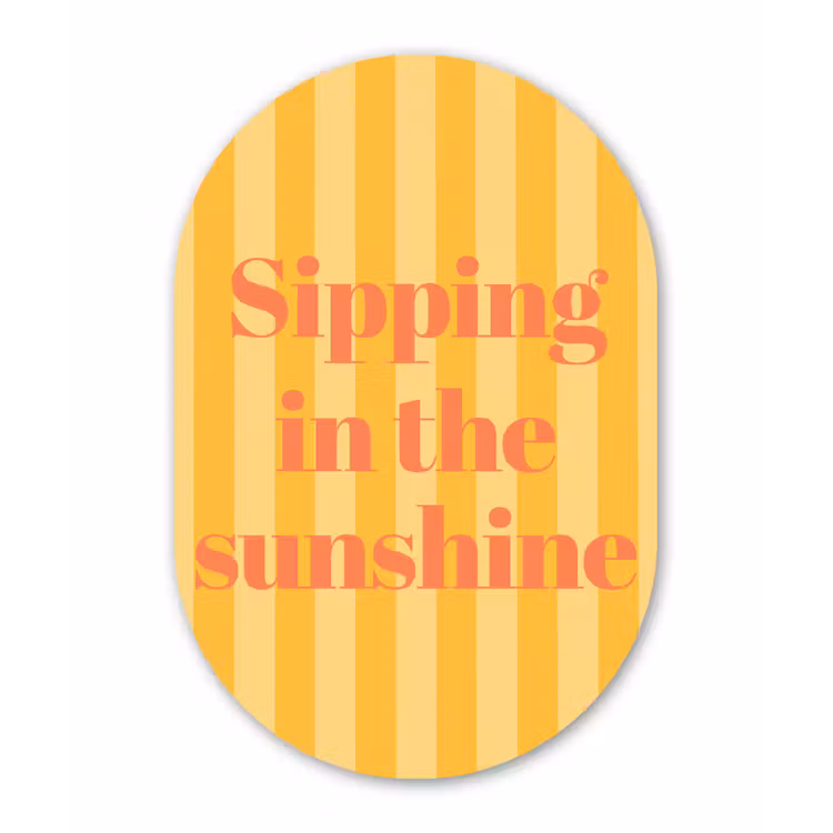 Muurovaal - Gestreept - Geel - Sunshine - Letters — 3