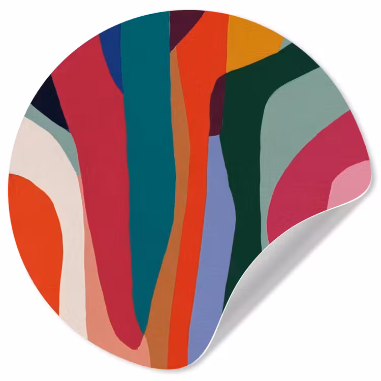 Behangcirkel - Vormen - Bochten - Kleurrijk - Abstract — 1