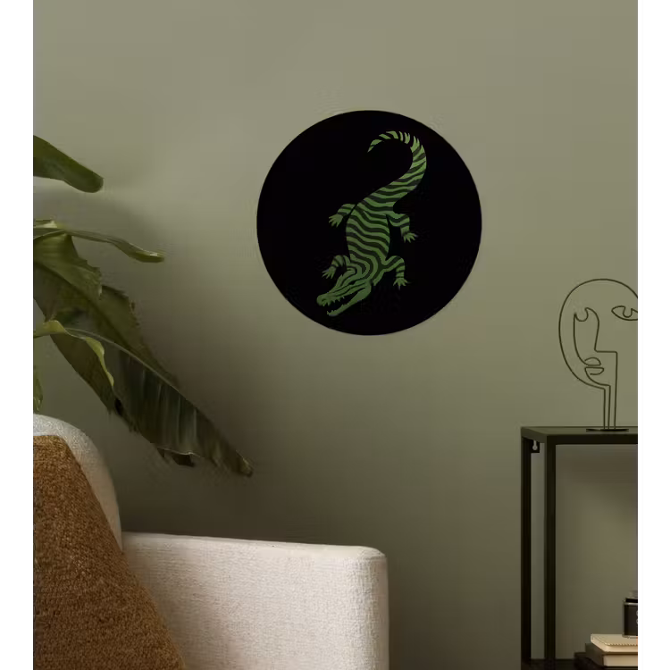 Behangcirkel - Krokodil - Groen - Tijgerachtig - Strepen — 3