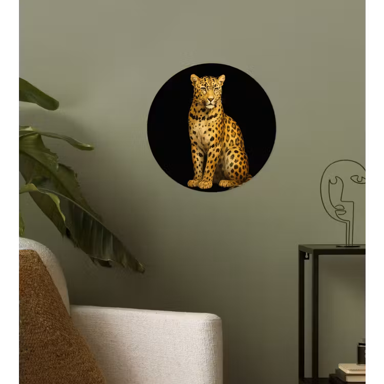 Behangcirkel - Panter - Realistisch - Bruin — 3