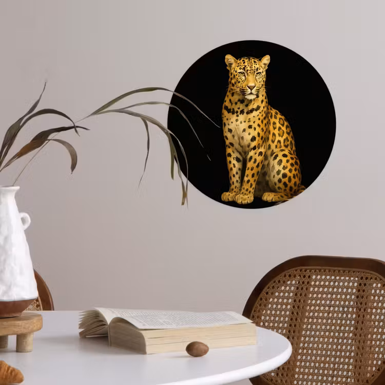 Behangcirkel - Panter - Realistisch - Bruin — 4