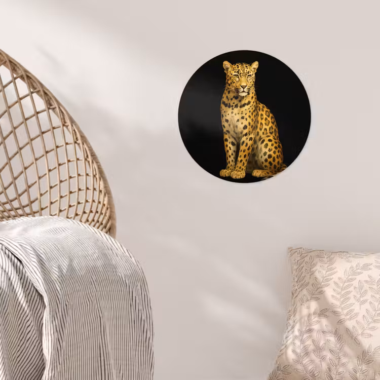 Behangcirkel - Panter - Realistisch - Bruin — 5