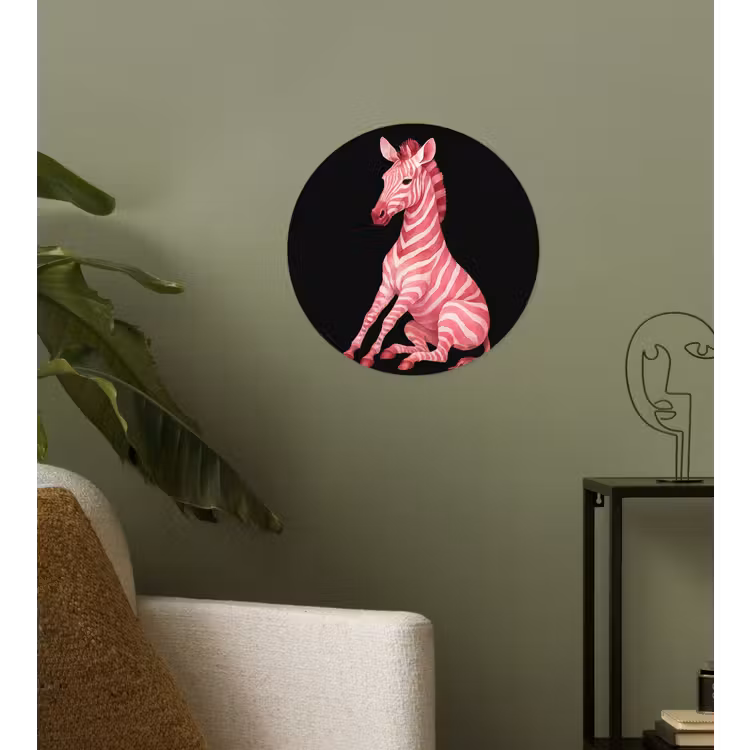 Behangcirkel - Zebra - Roze - Gestreept — 3