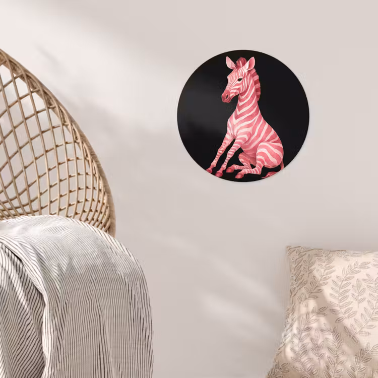 Behangcirkel - Zebra - Roze - Gestreept — 5
