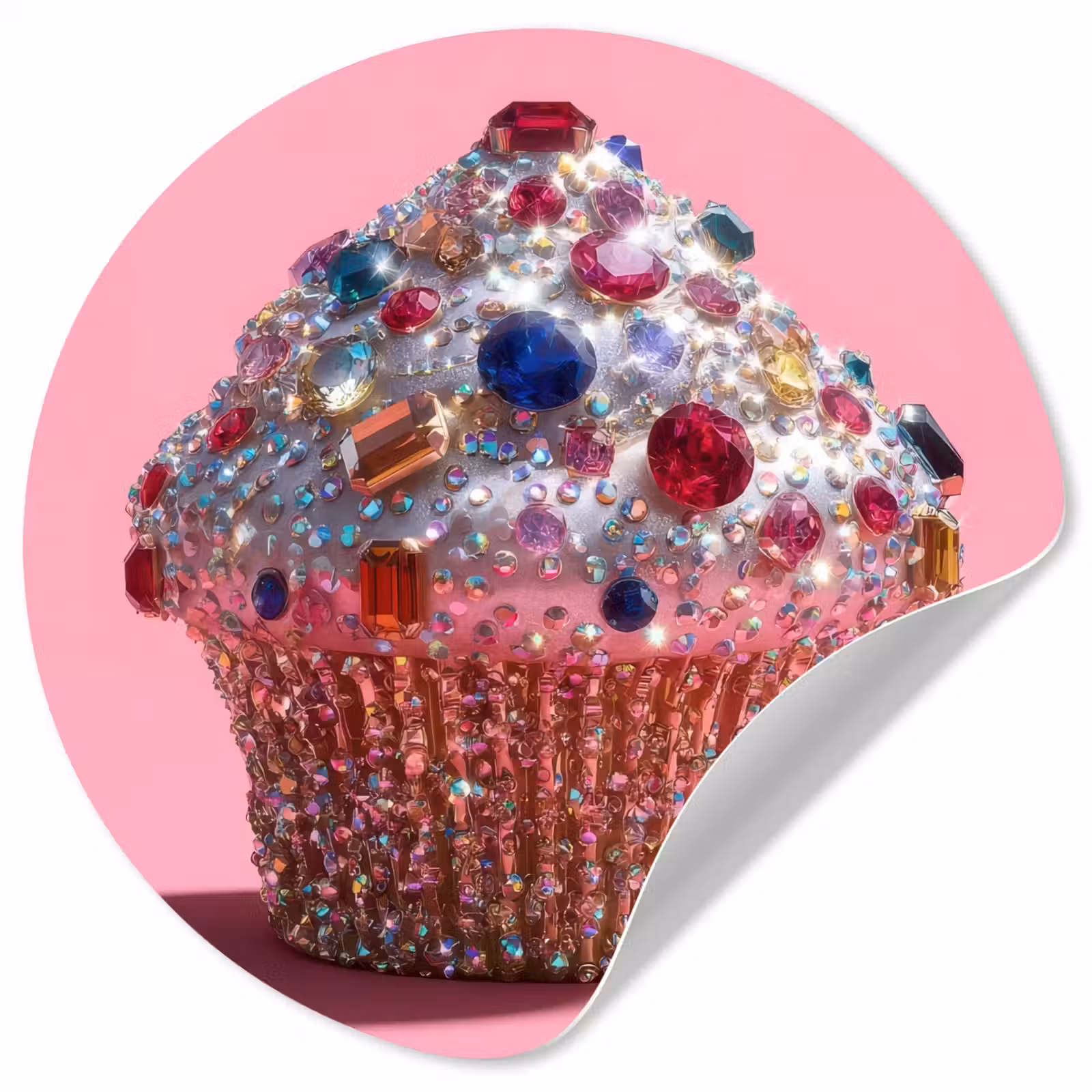 Behangcirkel - Cupcake - Kleurrijk - Edelstenen — 1