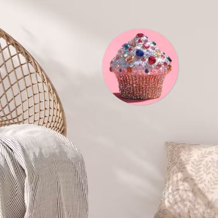 Behangcirkel - Cupcake - Kleurrijk - Edelstenen — 5