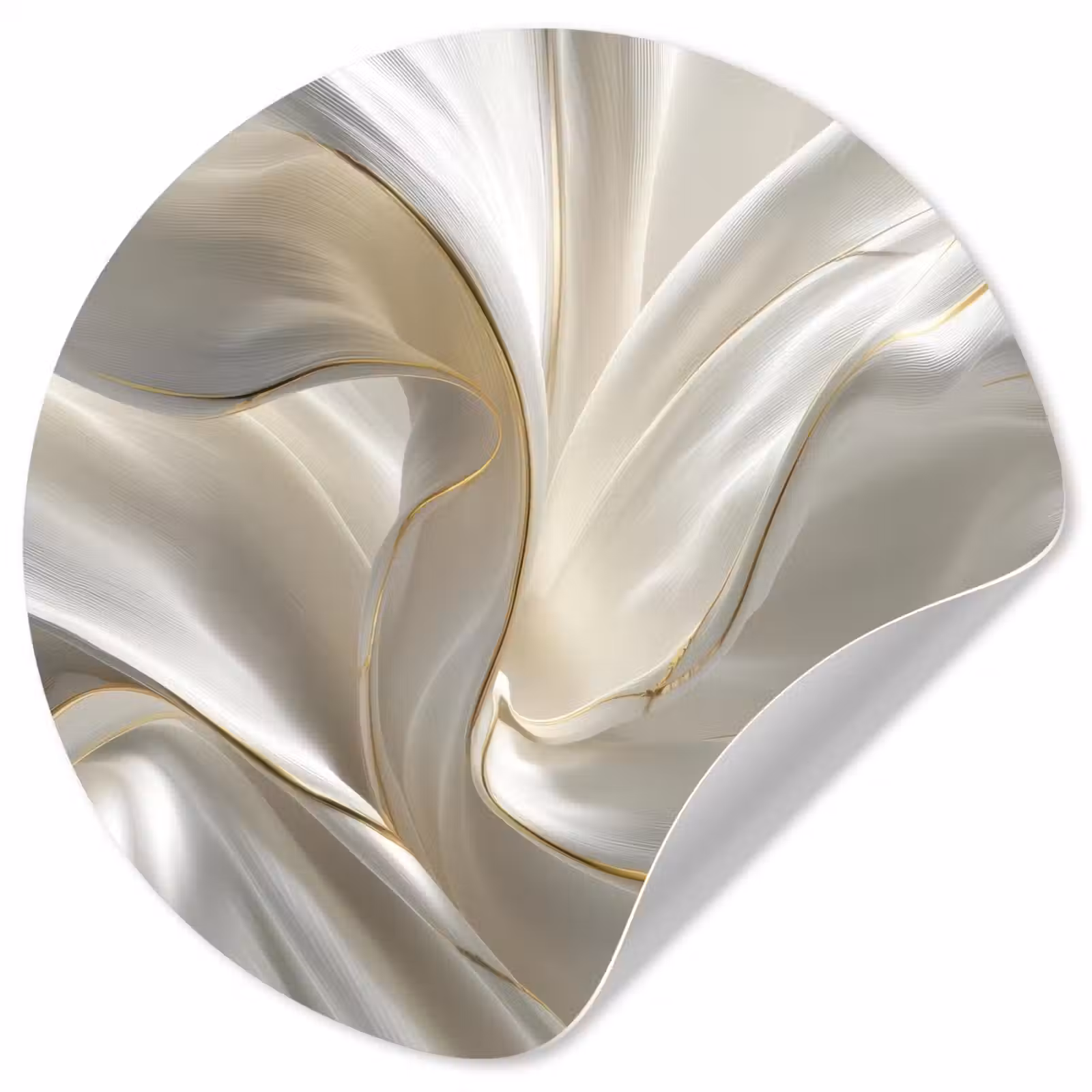 Behangcirkel - Stof - Plooien - Goud — 1