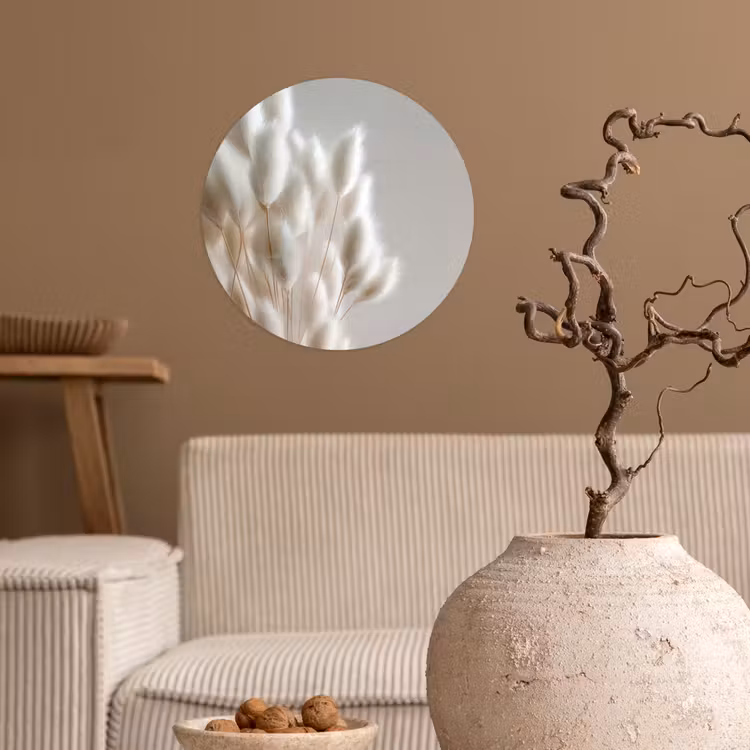 Behangcirkel - Pluimen - Beige - Minimalistisch — 2