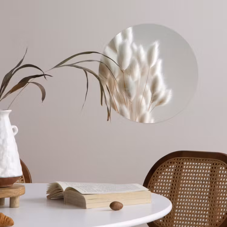 Behangcirkel - Pluimen - Beige - Minimalistisch — 4
