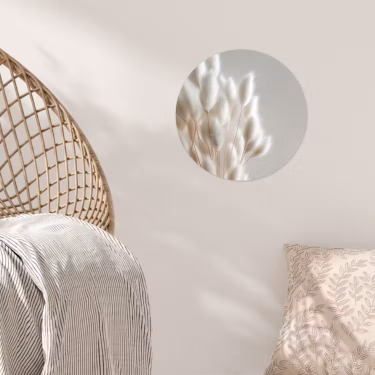 Behangcirkel - Pluimen - Beige - Minimalistisch — 5