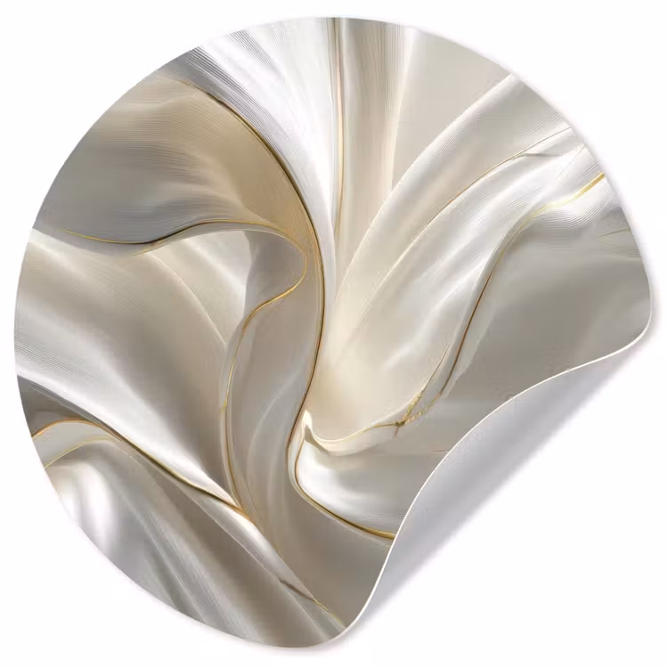 Behangcirkel - Stof - Plooien - Goud — 1