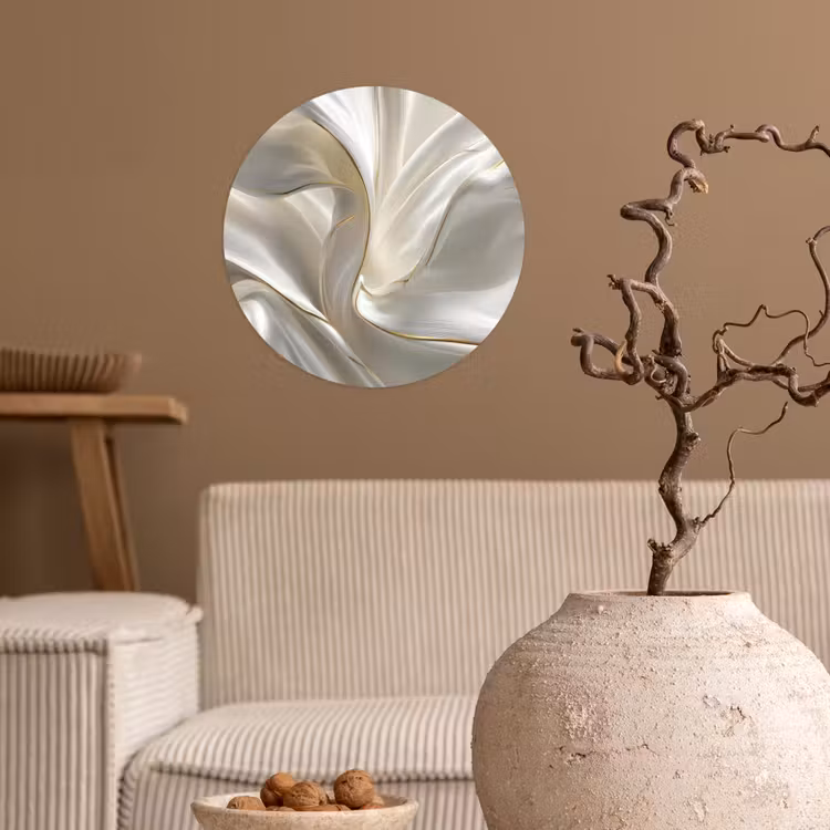 Behangcirkel - Stof - Plooien - Goud — 2