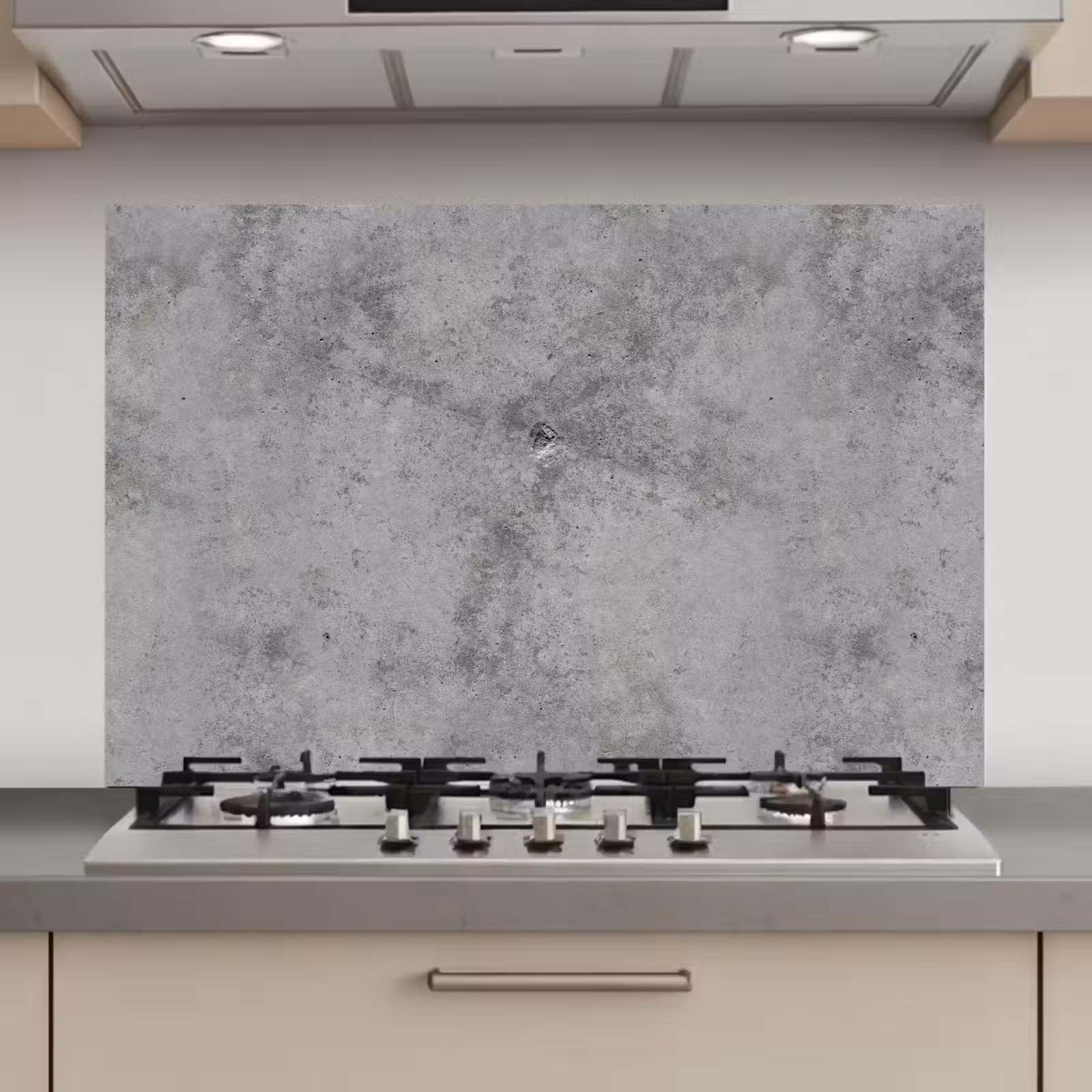 Spatscherm keuken - Beton - Grijs - Patronen — 1