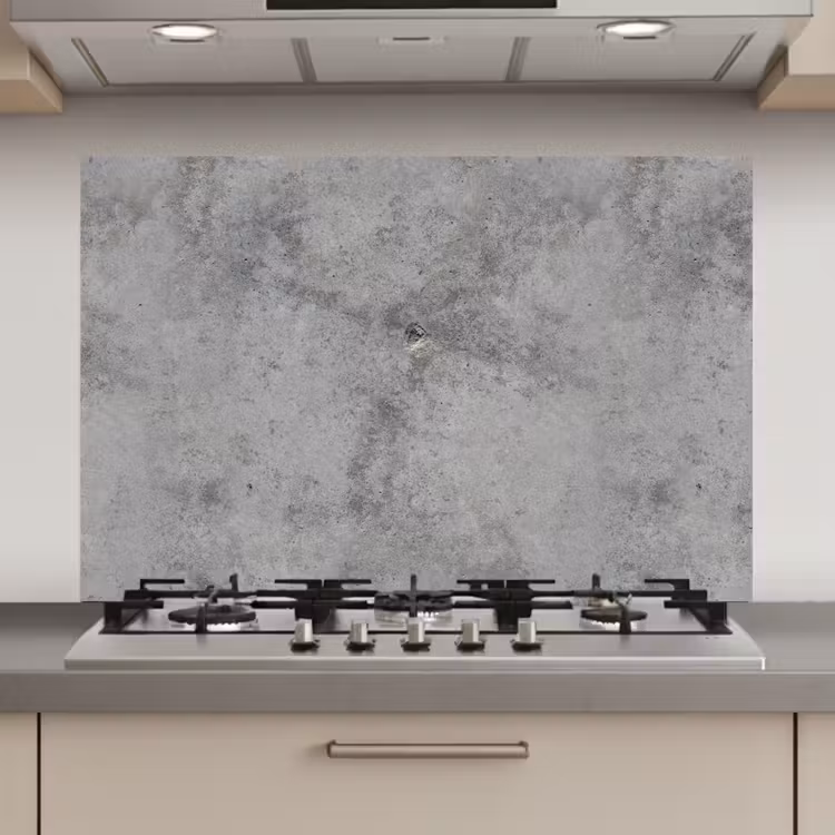 Spatscherm keuken - Beton - Grijs - Patronen — 1