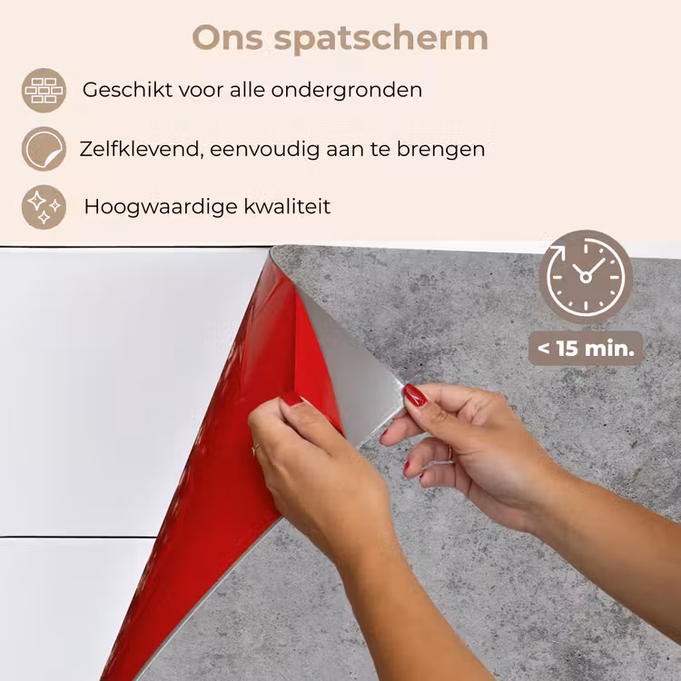 Spatscherm keuken - Beton - Grijs - Patronen — 4