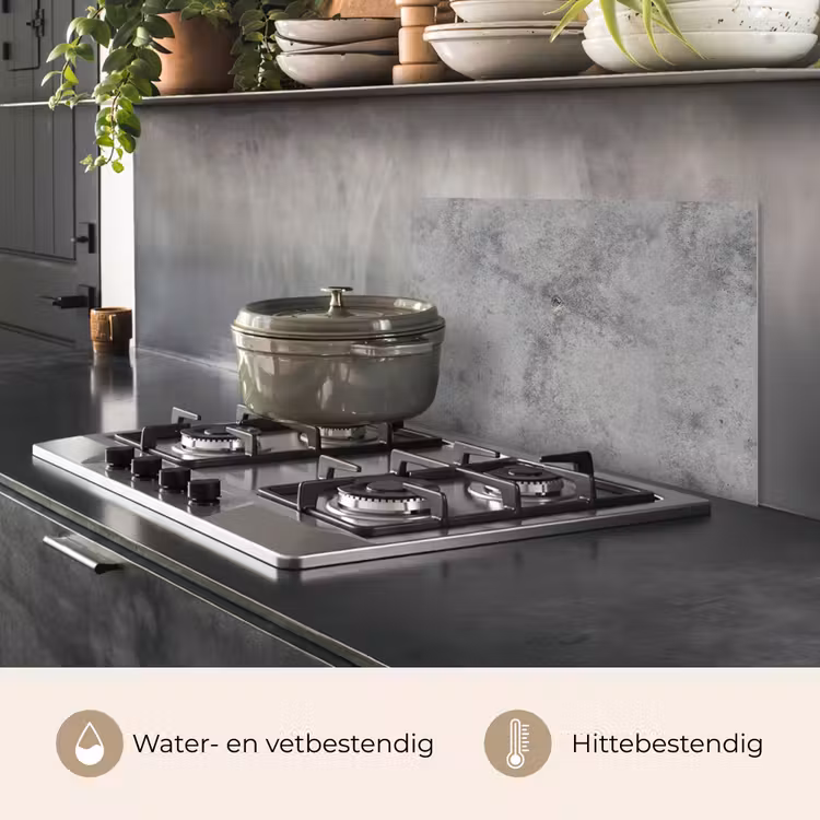Spatscherm keuken - Beton - Grijs - Patronen — 7