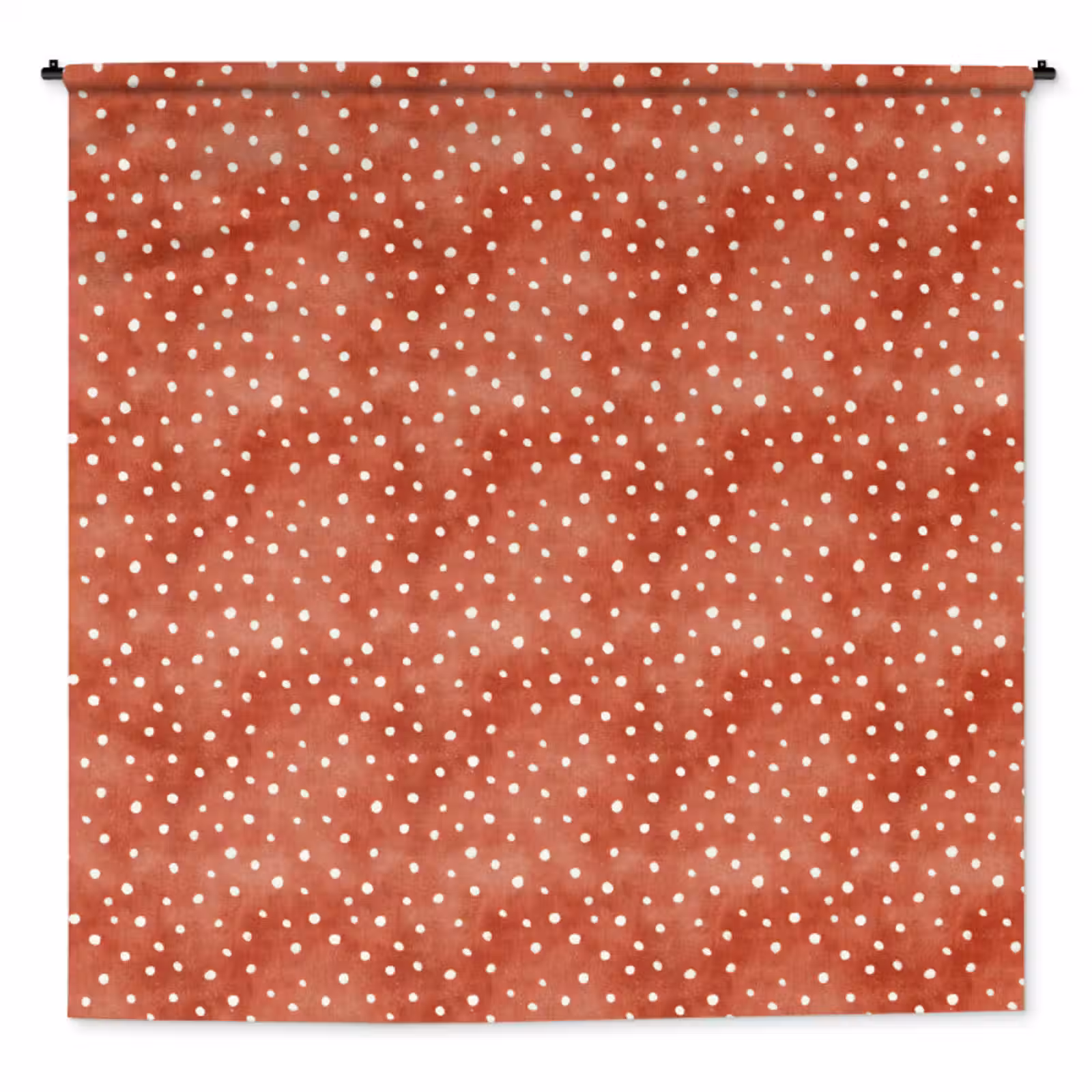 Wandkleed - Patroon - Stippen - Rood - Wit — 1