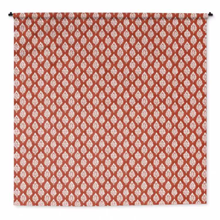 Wandkleed - Chic - Patroon - Rood - Wit — 1