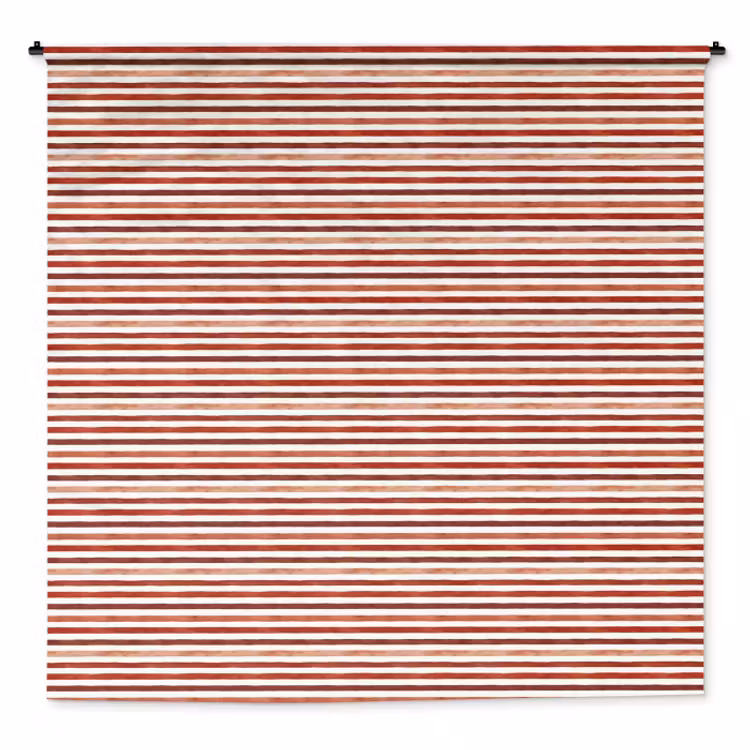 Wandkleed - Nautisch - Chic - Strepen - Rood — 1