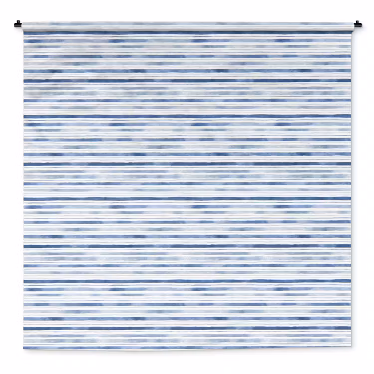 Wandkleed - Strepen - Patroon - Blauw - Wit — 1