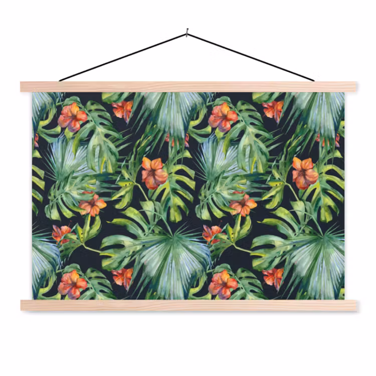 Schoolplaat - Bladeren - Bloemen - Jungle - Tropisch — 1