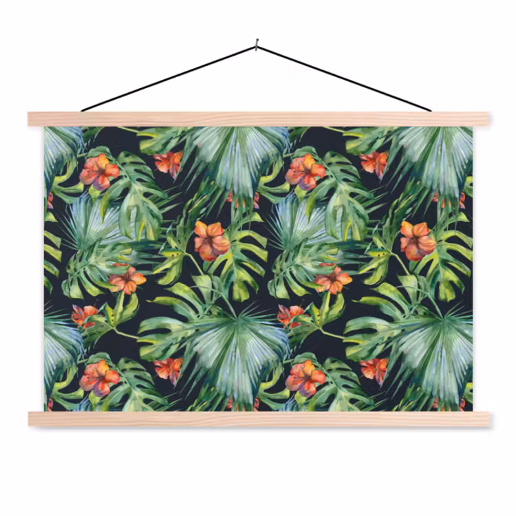 Schoolplaat - Tropical - Bloemen - Bladeren - Jungle — 1