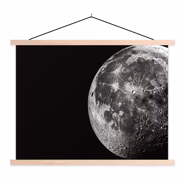Schoolplaat - Close-up - Maan - Wit - Textuur — 1