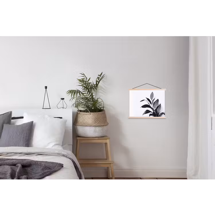 Schoolplaat - Plant - Bladeren - Minimalistisch - Zwart — 2
