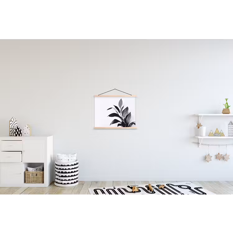 Schoolplaat - Plant - Bladeren - Minimalistisch - Zwart — 3
