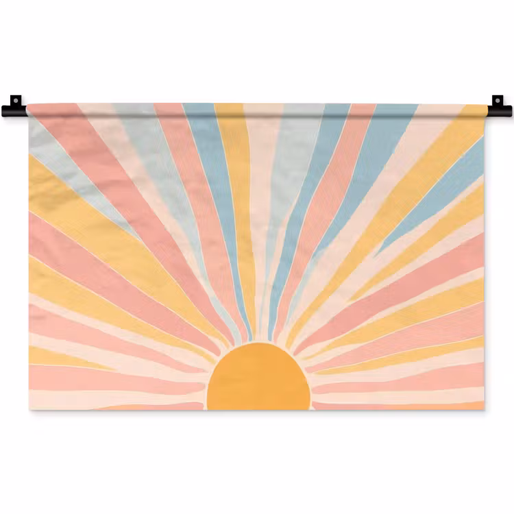 Wandkleed - Illustratie - Zon - Pastelkleuren — 1
