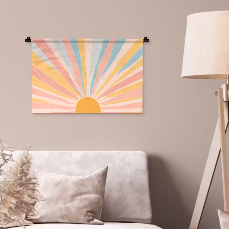 Wandkleed - Illustratie - Zon - Pastelkleuren — 2