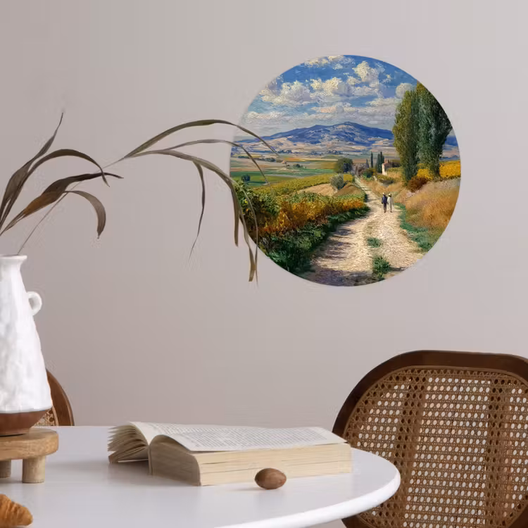Behangcirkel - Mensen - Wandelen - Zandpad - Velden — 4
