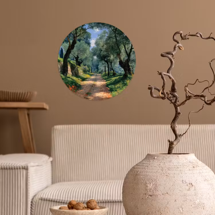 Behangcirkel - Pad - Bomen - Schaduw - — 2
