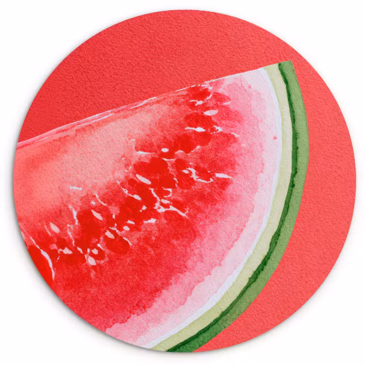 Muurcirkel - Watermeloen - Rood - Zomers — 1