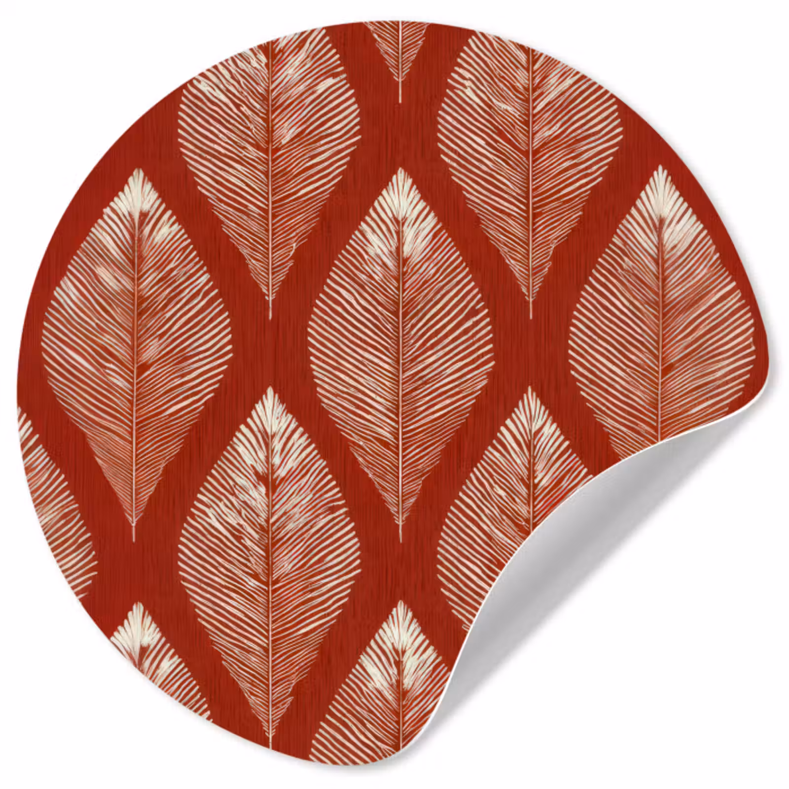 Behangcirkel - Bladeren - Rood - Elegant — 1