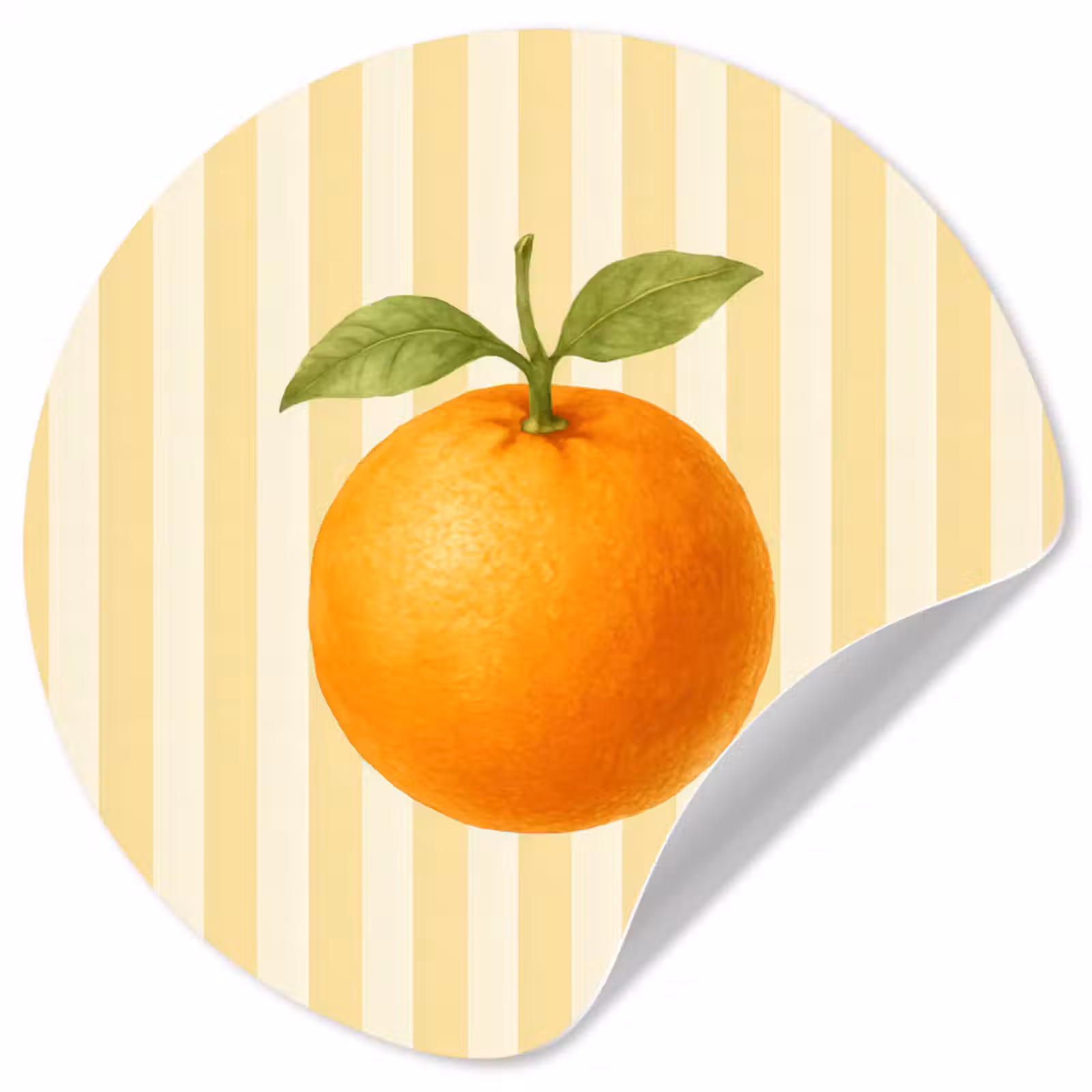 Behangcirkel - Sinaasappel - Strepen - Oranje - Zomers — 1
